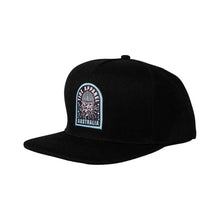 Load image into Gallery viewer, Black Tide Apparel Float Snapback Cap featuring a colorful jellyfish graphic for stylish outdoor wear.