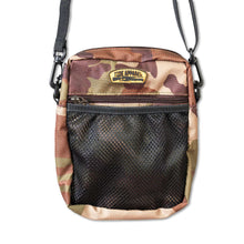Load image into Gallery viewer, Angler Sling Bag by Tide Apparel in camo pattern with mesh pocket, lightweight and water-resistant design for outdoor adventures.
