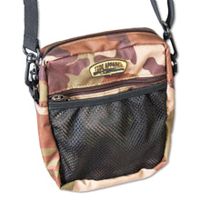Load image into Gallery viewer, Tide Apparel Camo Sling Bag featuring lightweight design, water-resistant fabric, and compact size for gear on-the-go.