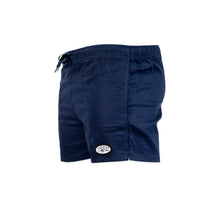 Load image into Gallery viewer, Navy Yabbies shorts for men with zip pockets, perfect for fishing and leisure activities.