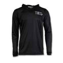 Load image into Gallery viewer, Black Hooded Fishing Jersey