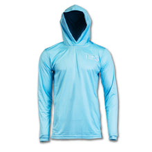 Load image into Gallery viewer, Blue Hooded Fishing Jersey