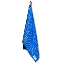 Load image into Gallery viewer, Contour multi-purpose towel in blue, ideal for fishing, boating, and everyday use, compact and durable outdoor gear.
