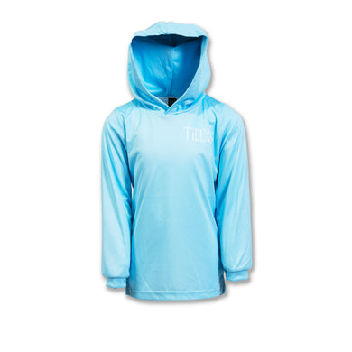 Kids Blue Hooded Fishing Jersey