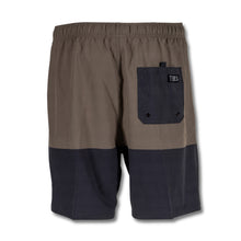 Load image into Gallery viewer, Olive/charcoal Logo Boardshorts