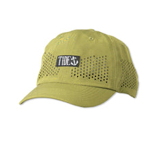 Load image into Gallery viewer, Performance cap in olive green with breathable mesh panels for fishing and outdoor activities.